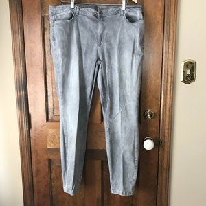 Junarose Gray 5-Pocket Slom Ankle Jeans w/Zipper on Leg Size 20
